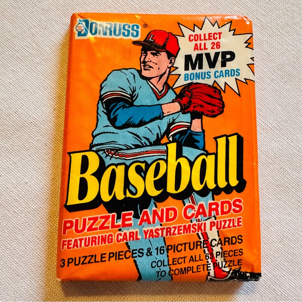 DONRUSS BASEBALL PUZZLE AND CARDS 3 PUZZLE PIECES & 16 PICTURE CARDS MVP
